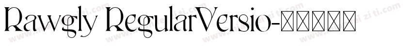Rawgly RegularVersio字体转换
